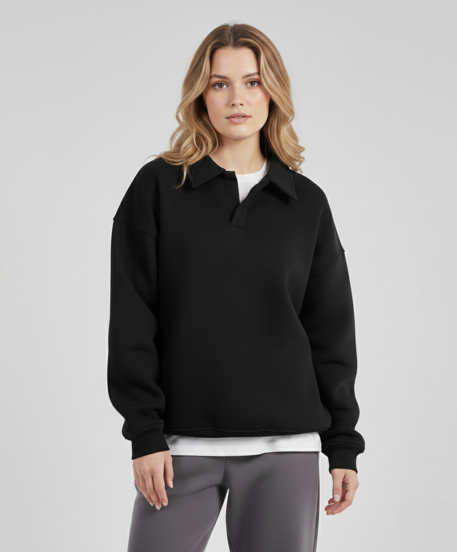 "Old Money" Polo in Black