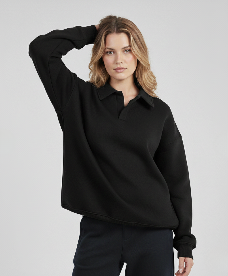 "Old Money" Polo in Black