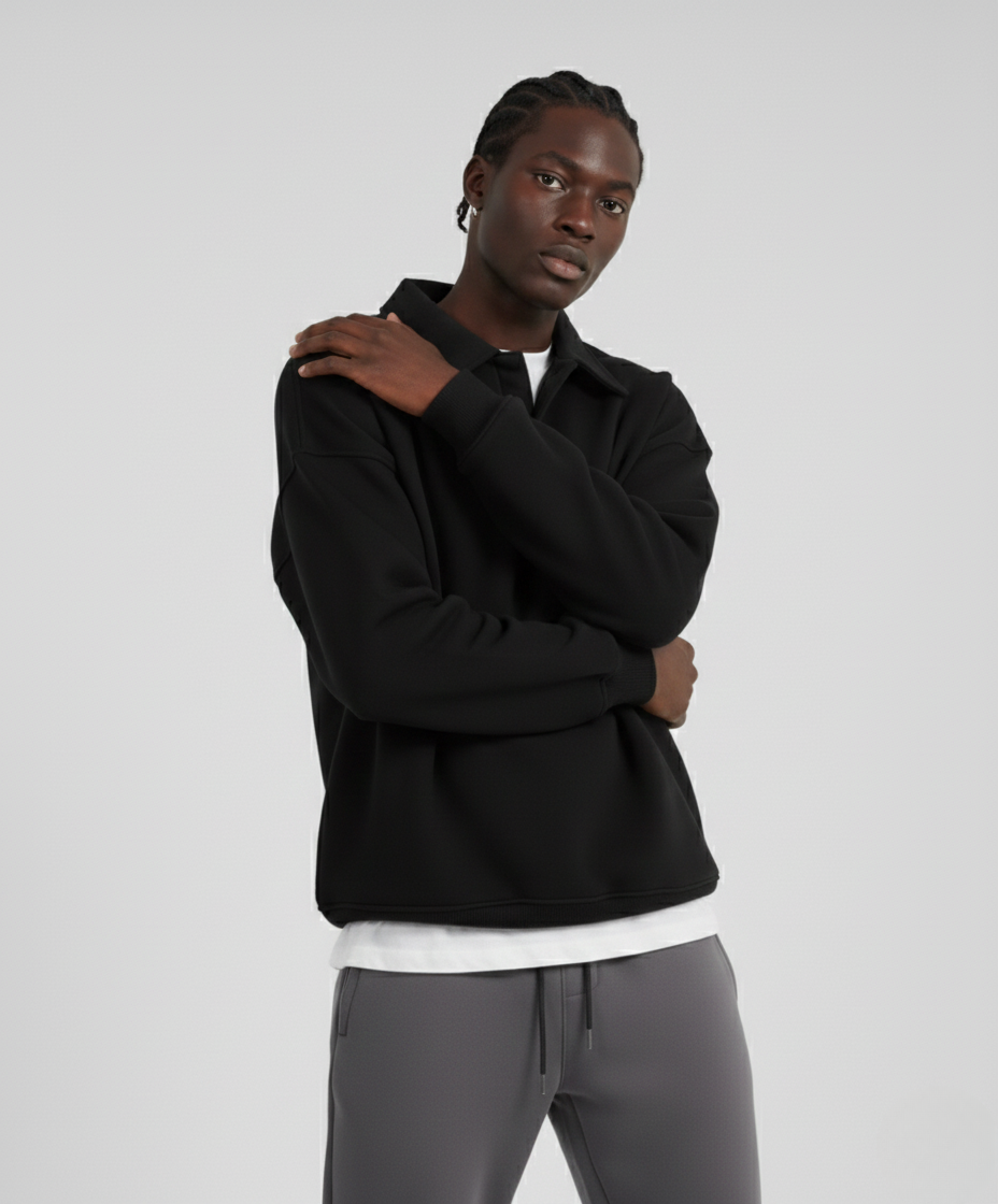 "Old Money" Polo in Black